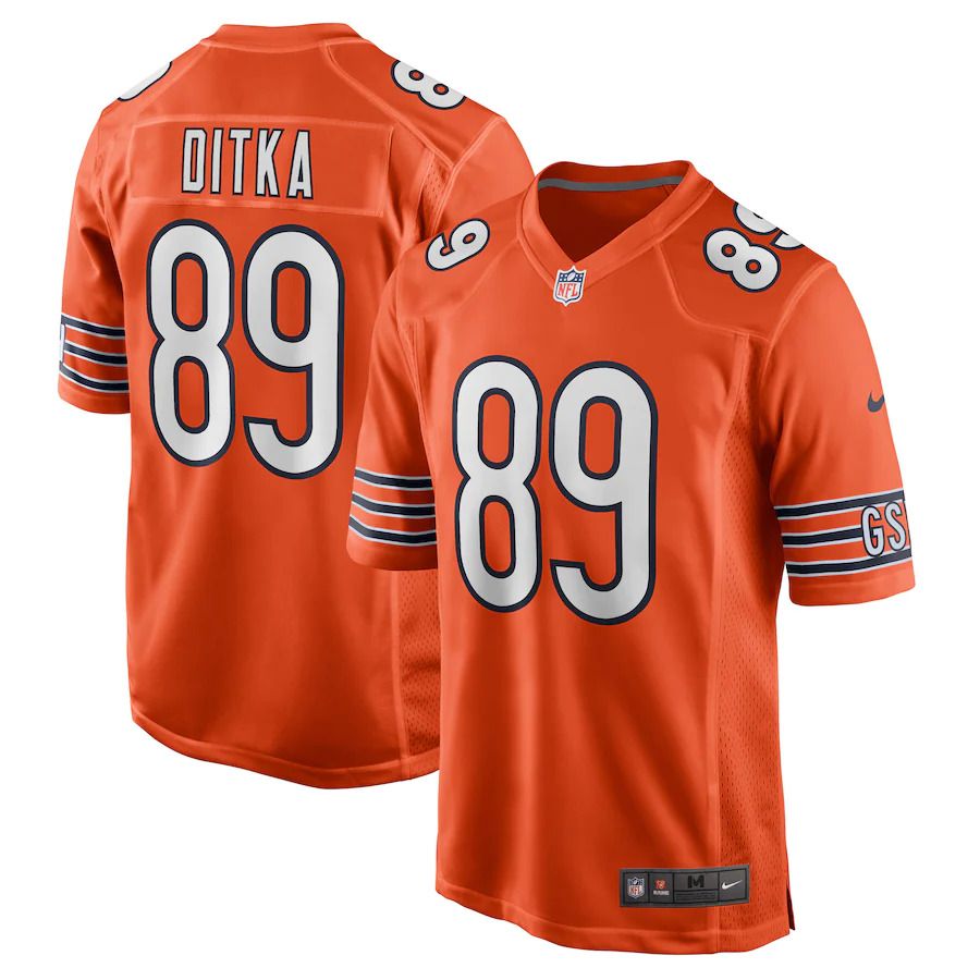 Men Chicago Bears #89 Mike Ditka Nike Orange Retired Player NFL Jersey->chicago bears->NFL Jersey